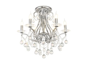 Bianco Polished Chrome Crystal Ceiling Lights Diyas Multi Arm Crystal Fittings Bianco Polished Chrome Crystal Ceiling Lights Diyas Multi Arm Crystal Fittings